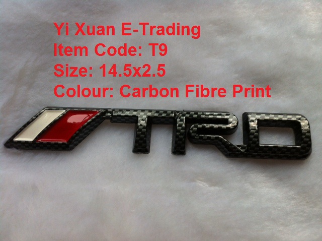TRD ABS Carbon Fibre Print Emblem